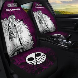 doflamingo car seat covers custom anime mix manga one piece car interior accessories