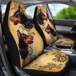 doberman car seat covers custom vintage car accessories gifts for dog lovers