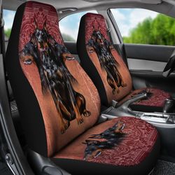 doberman car seat covers custom funny car accessories for dog lovers