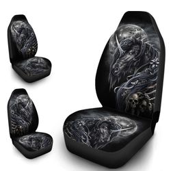 dark unicorn car seat covers custom dark moon unicorn car accessories car accessories