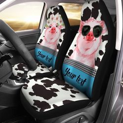 cute pink pig car seat covers custom name car interior accessories