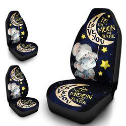 cute elephant car seat covers custom i love you to the moon and back car accessories gifts idea
