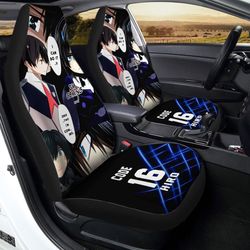 code:016 hiro car seat covers custom darling in the franxx anime gifts for anime fans