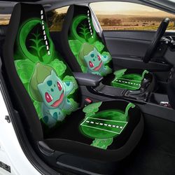 bulbasaur car seat covers custom pokemon anime car accessories for anime fans