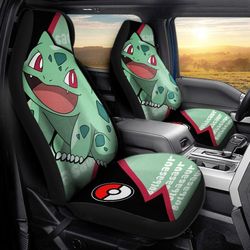 bulbasaur car seat covers custom anime pokemon car accessories