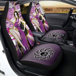 boa hancock car seat covers custom one piece anime car accessories gifts for anime fans