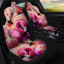 beautiful pink flamingo car seat covers custom car interior accessories