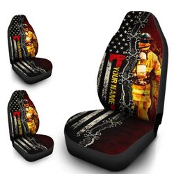 american flag fireman car seat covers custom personalized firefighter car accessories