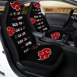 akatsuki member names car seat covers custom naruto anime car accessories