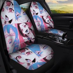 ahegao car seat covers custom neon vintage car interior accessories