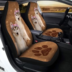 siberian husky car seat covers custom cool car interior accessories gifts for dog lovers