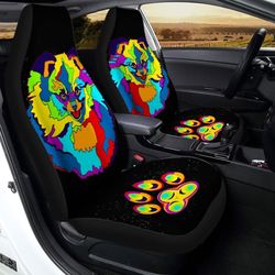 pomeranian car seat covers custom abstract car interior accessories