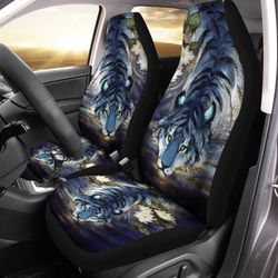 white tiger car seat covers custom wild animal car accessories
