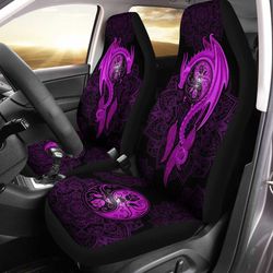 vikings dragon car seat covers custom purple car accessories