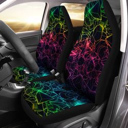 trippy car seat covers hippie style car decor idea