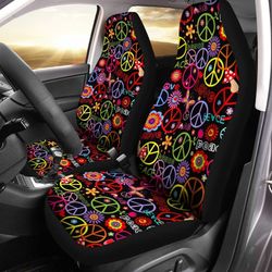 peace car seat covers custom love peace flower car accessories gifts idea