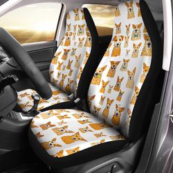 cute dog face car seat covers custom pattern dog car interior accessories