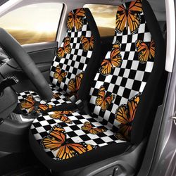 checkerboard butterfly car seat covers custom car accessories