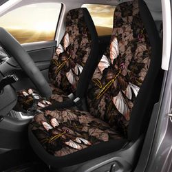 brown dragonfly car seat covers custom car accessories gifts idea