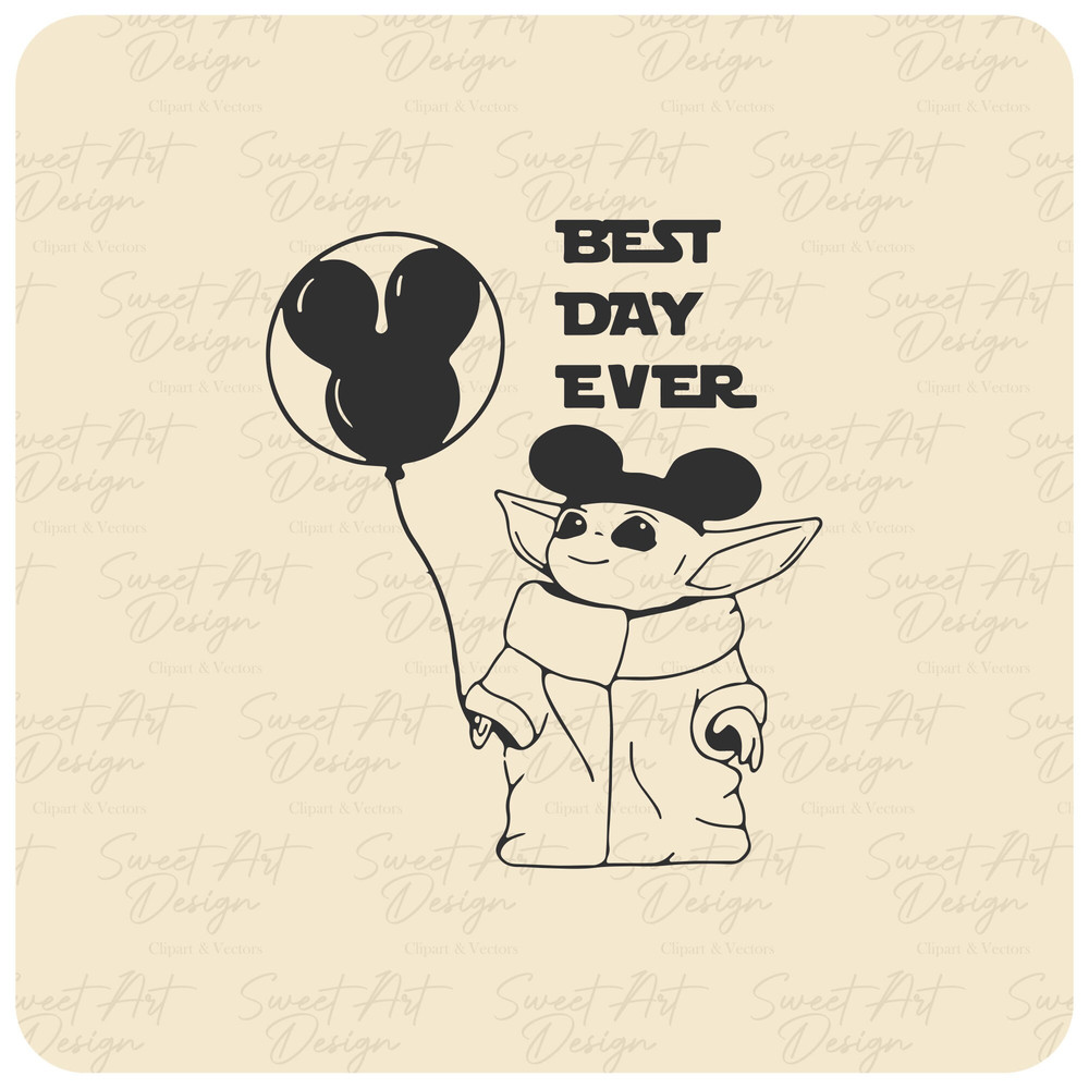 Best Day Ever in Park SVG, Baby Yoda SVG, Star Warss SVG, Customize Gift Svg, Vinyl Cut File, Svg, Pdf, Jpg, Png, Ai Printable Design File.jpg