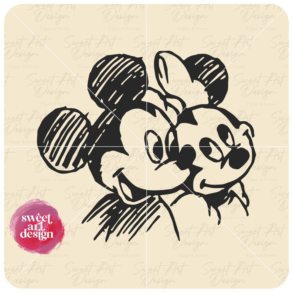 Minnie Mouse Sketch Version SVG, Family Trip Vacation SVG, Customize Gift Svg, Vinyl Cut File, Svg, Pdf, Jpg, Png, Ai Printable Design File.jpg
