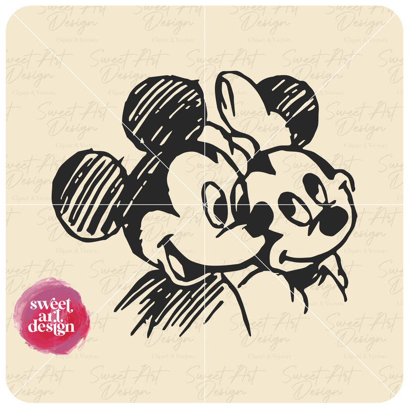 Minnie Mouse Sketch Version SVG, Family Trip Vacation SVG, Customize Gift Svg, Vinyl Cut File, Svg, Pdf, Jpg, Png, Ai Printable Design File.jpg