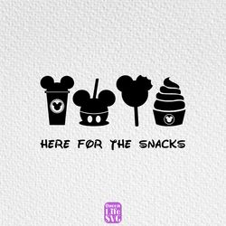 here for the snacks svg, theme park snacks png, magical park snacks svg, mouse snacks svg, custom family trip svg, gift