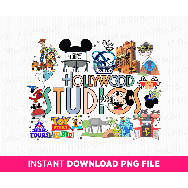 Family Vacation Png, Magical Kingdom Png, Hollywood Studios Png, Mouse and Friends Png, Toy Friends Png, Vacay Mode, Png File For Print.jpg