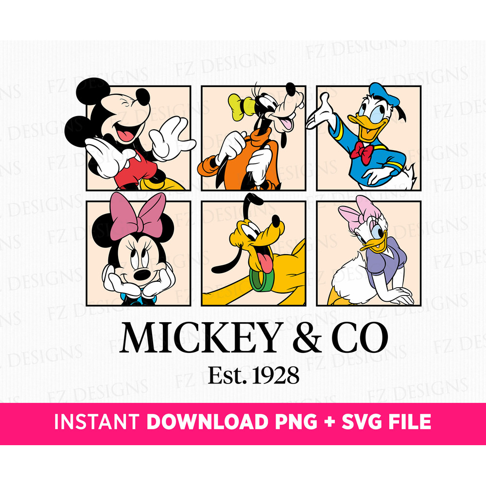Family Vacation Svg, Retro Family Trip Svg, Mouse and Friends Svg, Est 1928 Svg, Vacay Mode 2023 Svg, Mouse Svg, Png File For Sublimation.jpg