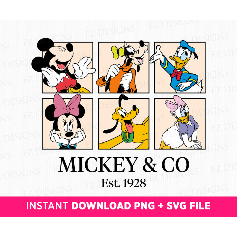 Family Vacation Svg, Retro Family Trip Svg, Mouse and Friends Svg, Est 1928 Svg, Vacay Mode 2023 Svg, Mouse Svg, Png File For Sublimation.jpg