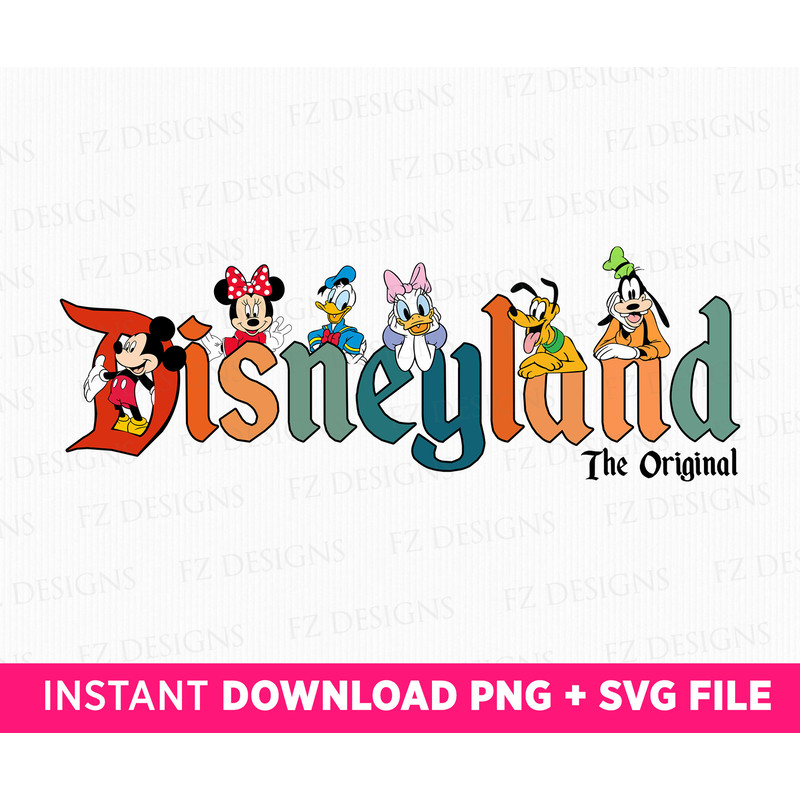 Mouse and Friends Together Svg, Family Vacation Svg, Retro Mouse and Friends, Magical Kingdom Svg, Png File For Sublimation.jpg