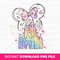 Mouse Ear Castle Png, Watercolor Castle Clipart Png, Magical Kingdom Png, Retro Colorful Castle, Sublimation Design Png, Instant Download.jpg