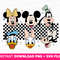 Retro Friends Svg, Checkered Best Friends Svg, Mouse and Friends Face, Family Vacation Svg, Magical Kingdom Svg, Png File For Sublimation.jpg