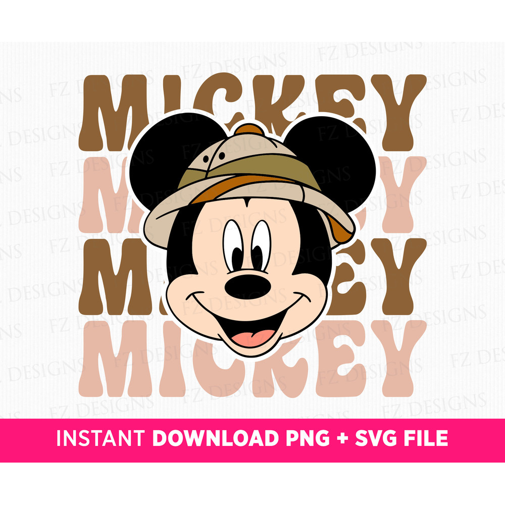 Retro Mouse Svg, Safari Mouse Head Svg, Family Trip Svg, Safari Tour Svg, Animal Kingdom Svg, Magical Kingdom, Svg Png Files For Print.jpg