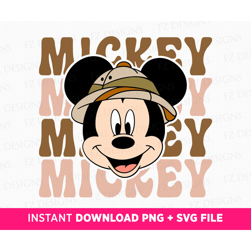 Retro Mouse Svg, Safari Mouse Head Svg, Family Trip Svg, Safari Tour Svg, Animal Kingdom Svg, Magical Kingdom, Svg Png Files For Print.jpg