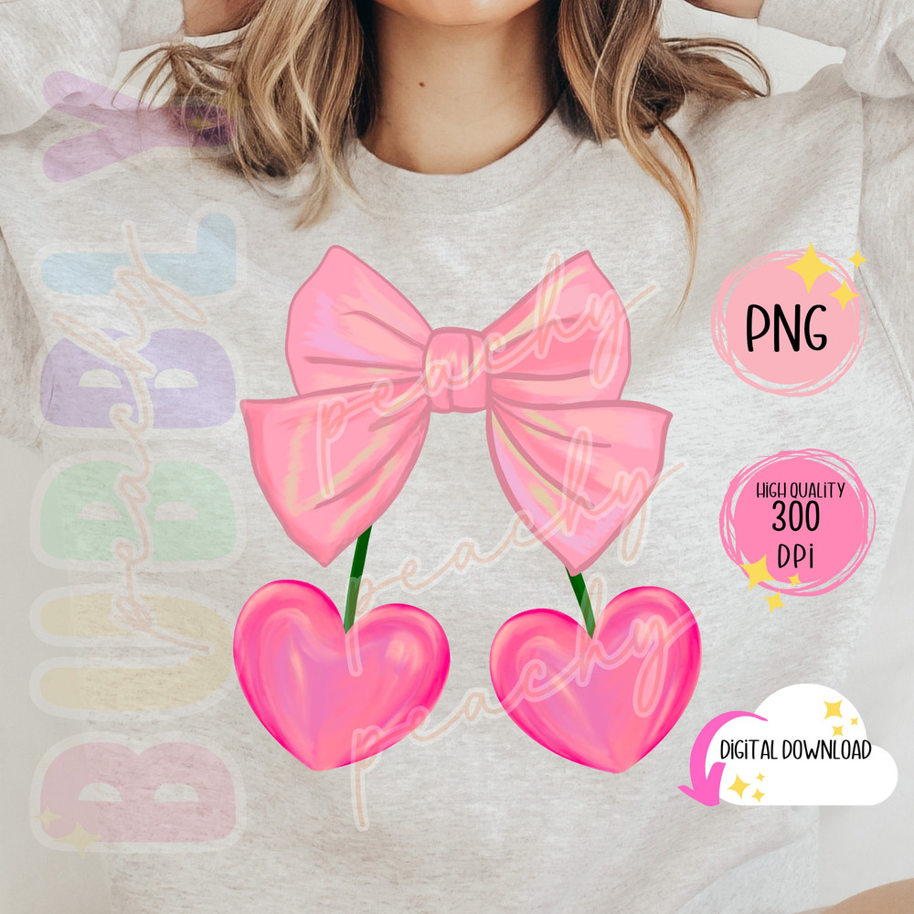 Cherry png, Cherry bow png, Soft Girl Era png, Pink Bow, Aesthetic Png,Ribbon Girlie Png, Valentine png, Vday png, Social Club png, coquette.jpg