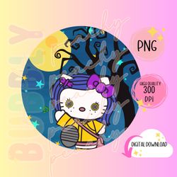 coraline kitty stary night png, digital files