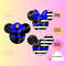 Police Thin Blue Line, Police Flag, Police Department, Minnnie and Mickeyy, SVG - PNG, Digital File.jpg