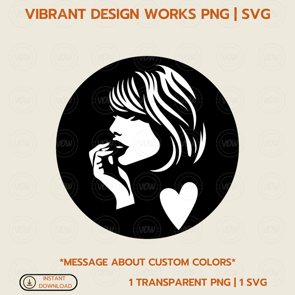 Taylor Swift PNG, SVG Transparent PNG Instant Download High Quality Vector Trendy Digital Files 1.jpg