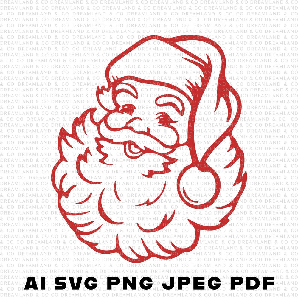 Vintage Santa svg, old school father christmas, Santa Face svg, Christmas svg, Santa Claus svg, Santa Head svg, Funny Santa svg.jpg