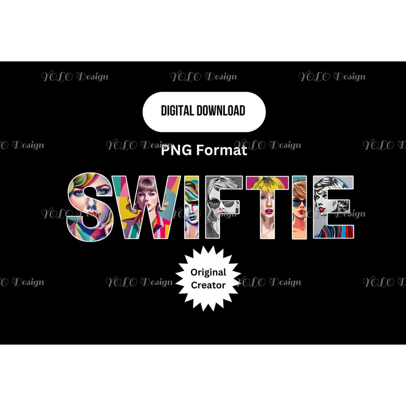 Swiftie Silhouette png file, Taylor Swiftie Album Titles, The Eras Tour png, Instant Digital Download For Commercial Use.jpg