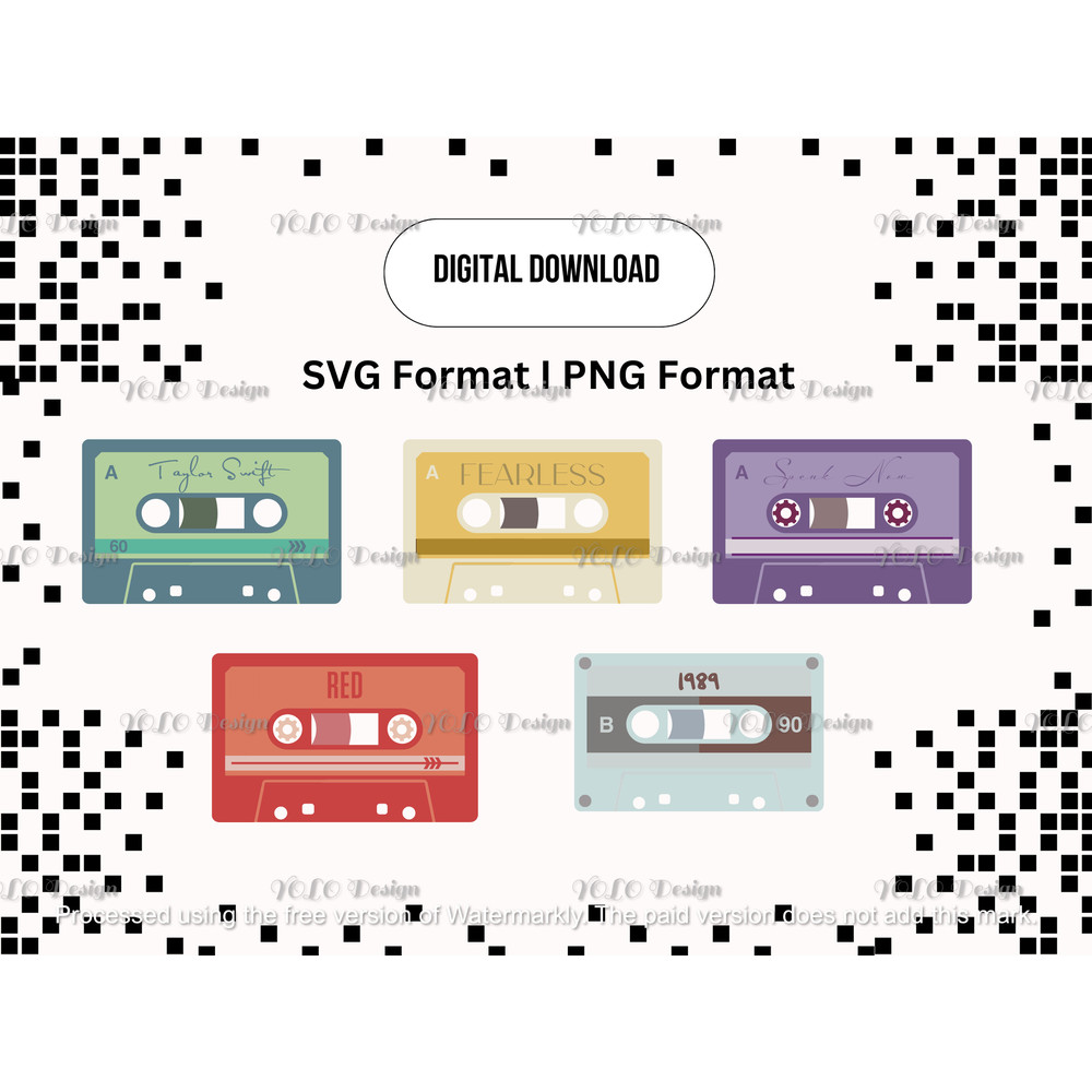 Taylor Album Names Cassette Tapes Svg, Taylor Swiftie Retro Album Titles Png, The Eras Tour Svg, Instant Digital Download.jpg