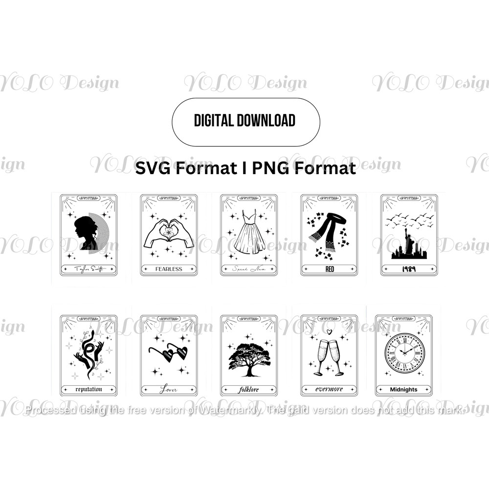 Taylor Tarot Svg and png, Tarot Card Lover, Swiftie Merch, Digital Instant Download.jpg