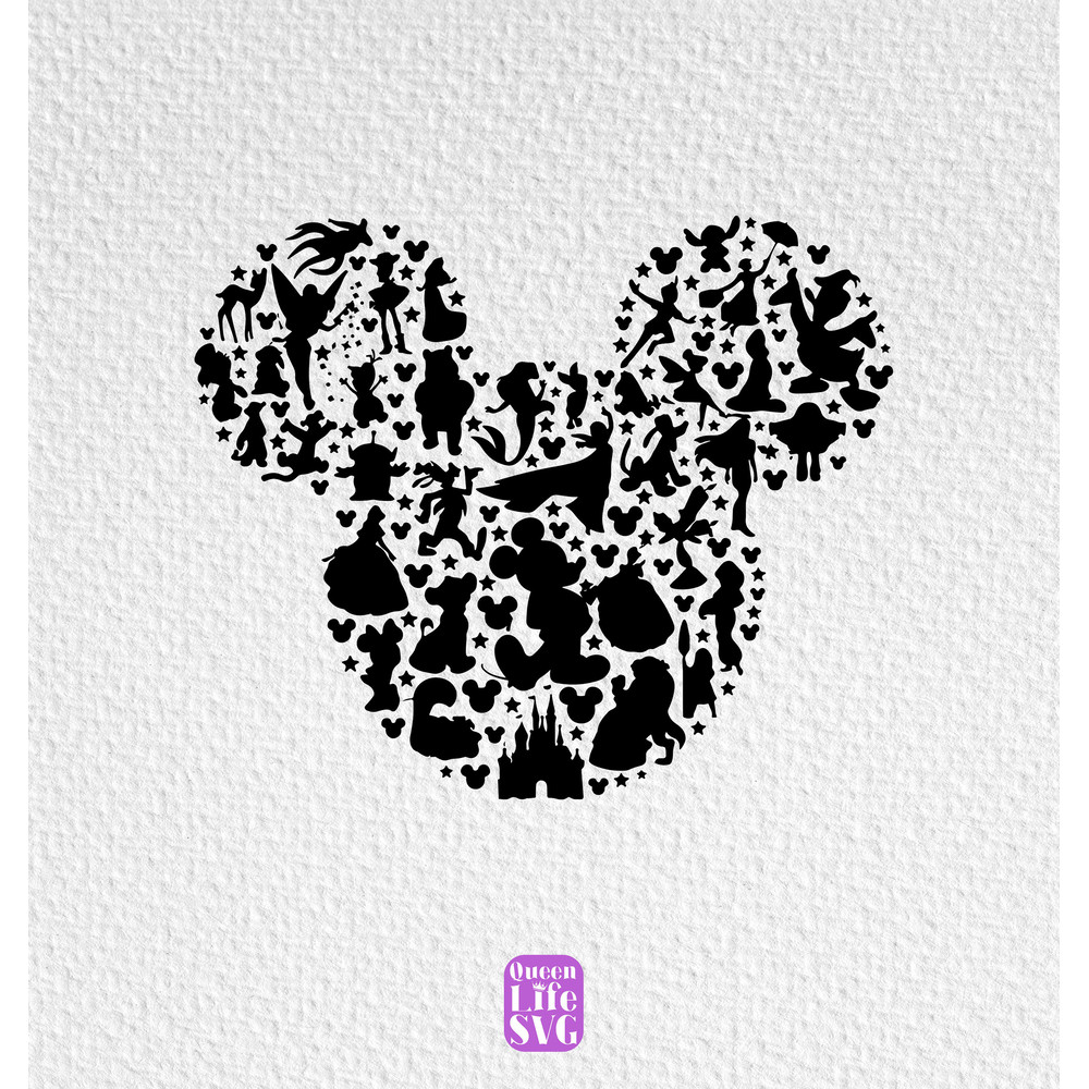 Mouse Magical Svg, All Characters Mouse Magical Svg, Mouse Head with Characters Svg Png Eps, Customizable Designs Svg, All Princesses Svg,.jpg