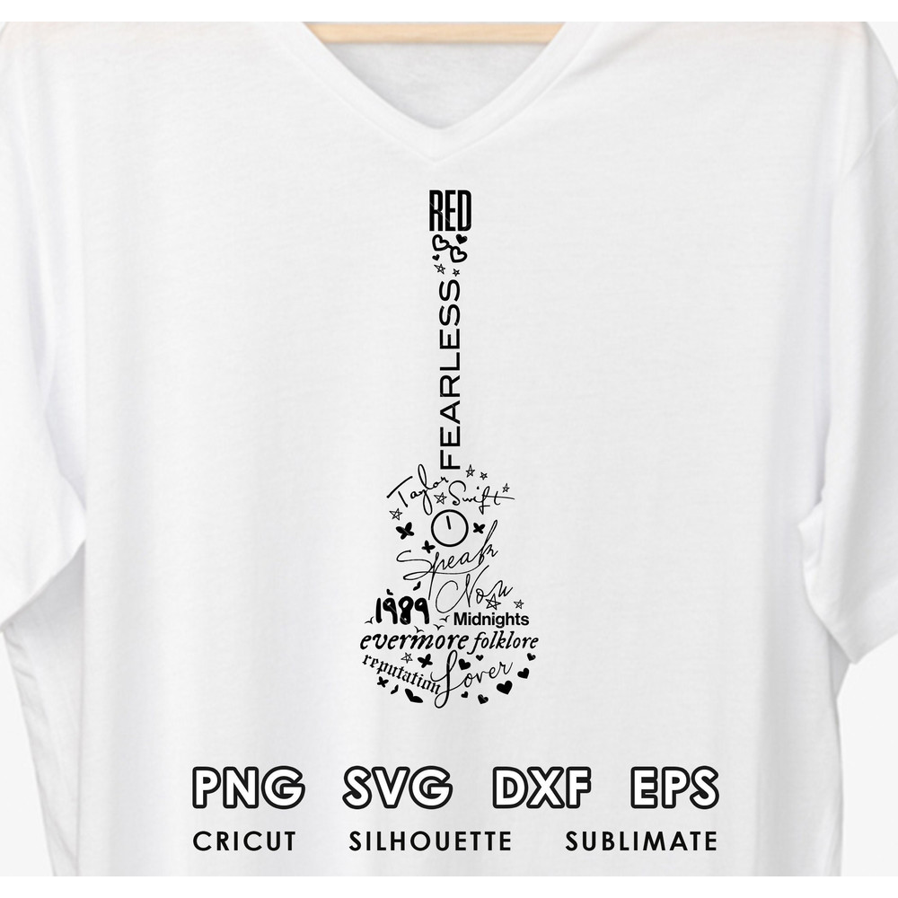 Taylor Svg Albums Swiftie Bundle Guitar Svg Shape, Taylor Merch, Midnight Png, instant digital download.jpg