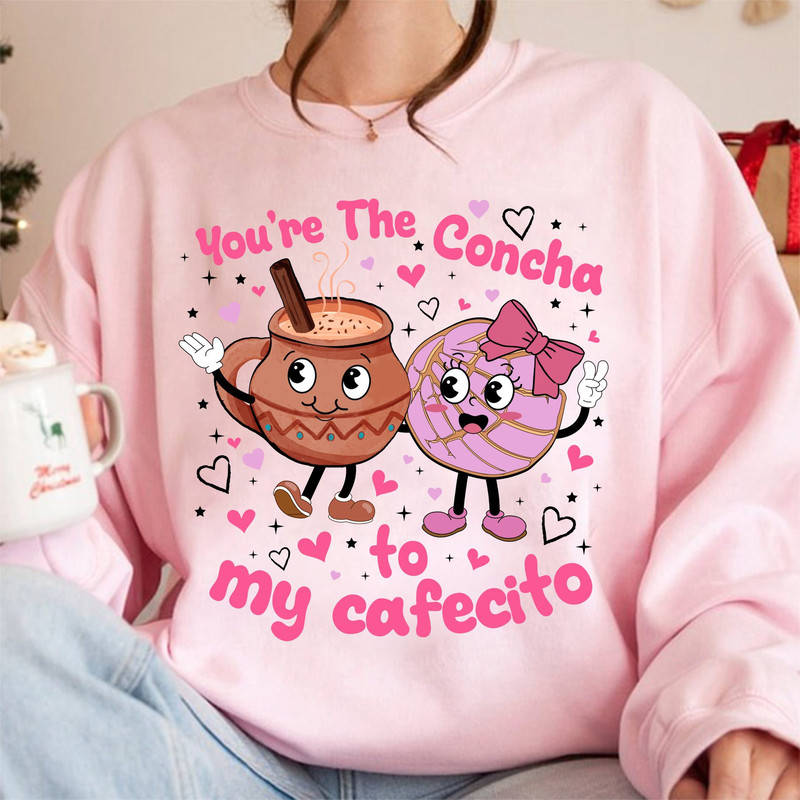 You're the Concha to My Cafecito PNG, Concha Valentine PNG, Cafecito Y Chisme Spanish Valentine PNG, Mexican Valentine, Digital Download.jpg