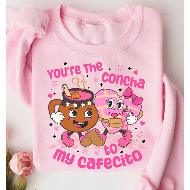 You're the Concha to My Cafecito PNG, Concha Valentine PNG, Cafecito Y Chisme, Mexican Valentine PNG Digital Download, Conchas Heart Png.jpg