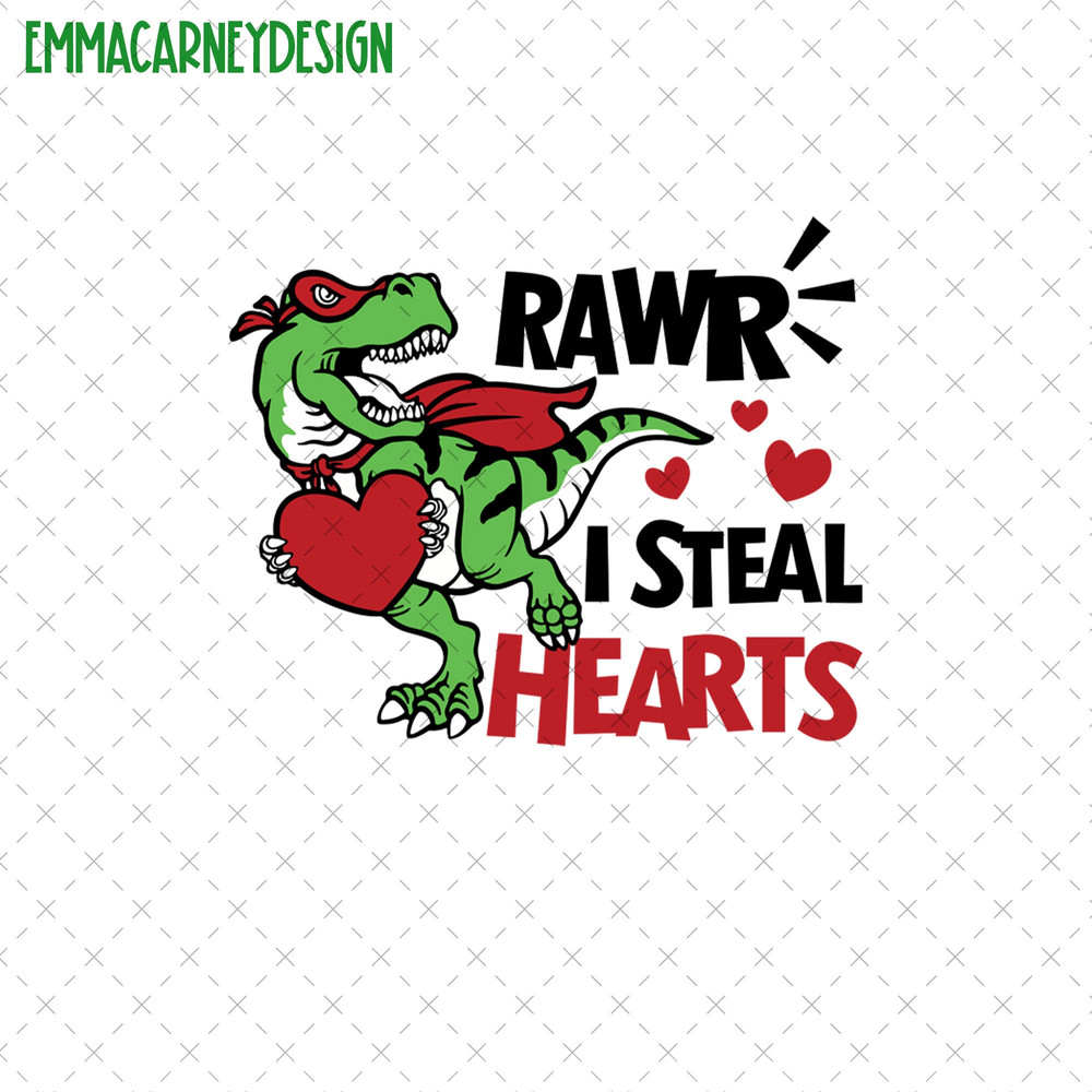 Rawr I Steal Heart Png, Dinosaur Lover Png, T-rex Lover Valentine, Cute Dinosaur Valentine Png, Dino Steals Heart Valentine, Valentine Gift.jpg