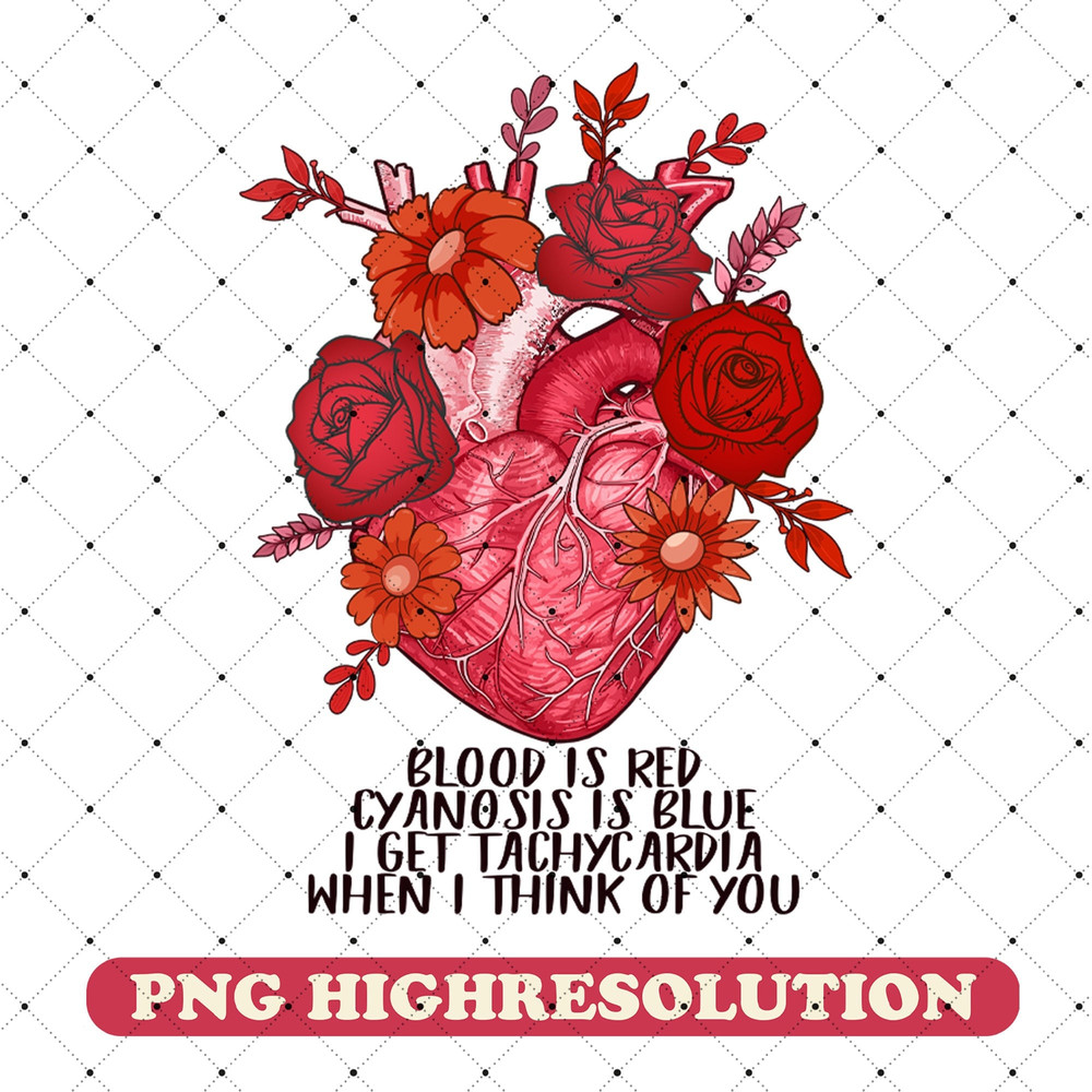Flower Heart PNG, Cardiology Valentine Digital Download, Cardiovascular Nurse Png, RN ER Png, Anatomy Heart Sublimation, Vday png.jpg