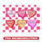 Spanish Valentine's Day Candy Hearts Checkerboard PNG, Spanish Candy Hearts Digital Download, Conversation Hearts Clipart Sublimation.jpg